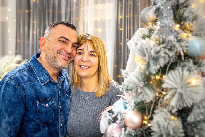 Páros karácsonyi fotózás Budapesten - Anya és Apa